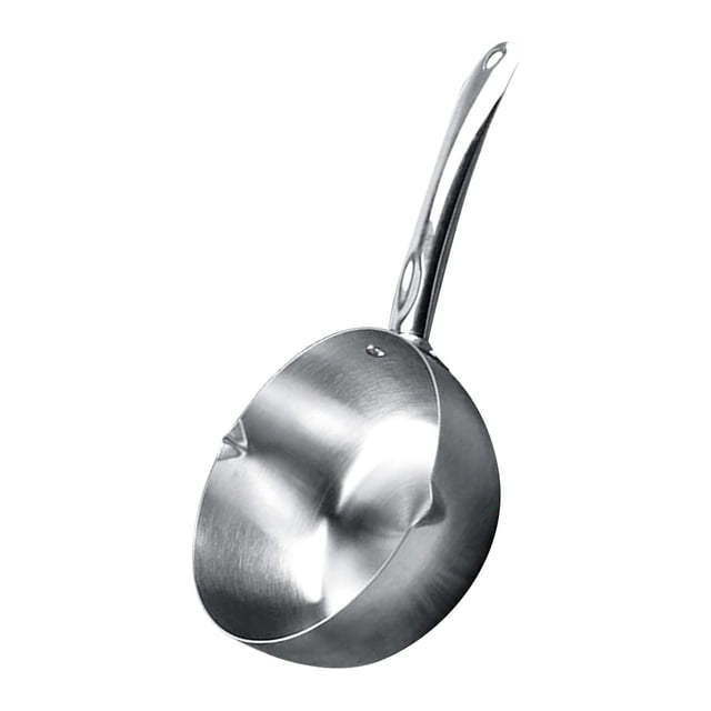 Cacerola Calentadora de Mantequilla de Acero Inoxidable, Cacerola Calentadora de Leche Multifuncional para Cocina Doméstica, Olla de Acero que Evita que Se Pegue con Asa