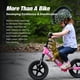 thumbnail image 2 of Bicicleta Balance Strider Sport de 12 pulgadas, rosa, para niños de 1 a 4 años, 2 of 7