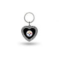 thumbnail image 1 of Pittsburgh Steelers Bling Rhinestone Heart Keychain, 1 of 2