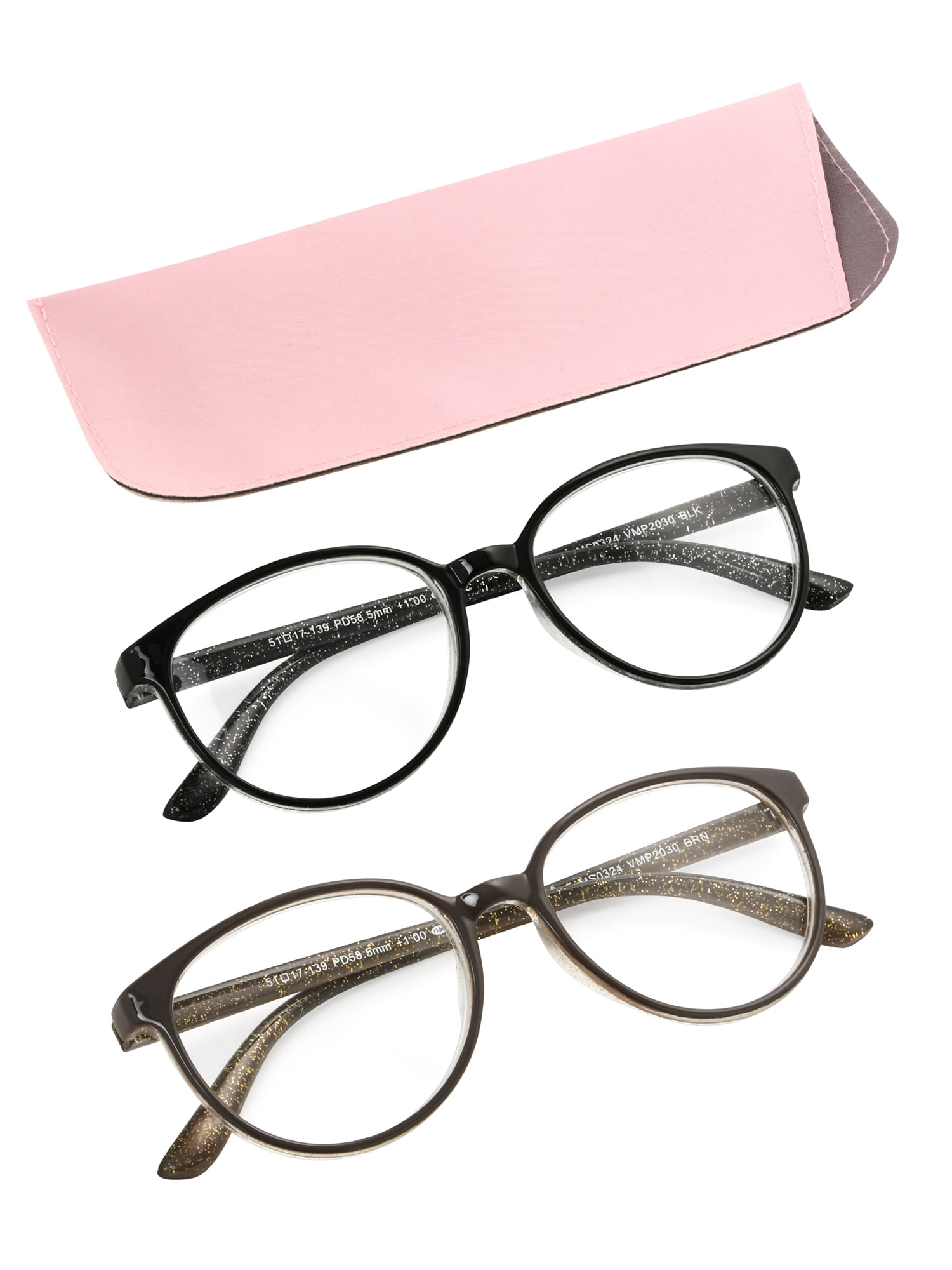 Foster Grant Black Round Reading Glasses