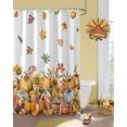 thumbnail image 3 of Fall Shower Curtain Rugby Pumpkin Autumn Harvest Bathroom Curtains with Hooks, Waterproof Fabric Maple Leaves Thanksgiving Bath Shower Curtains Set for Bathroom Bathtubs Decor 72x84 Inch, 3 of 7