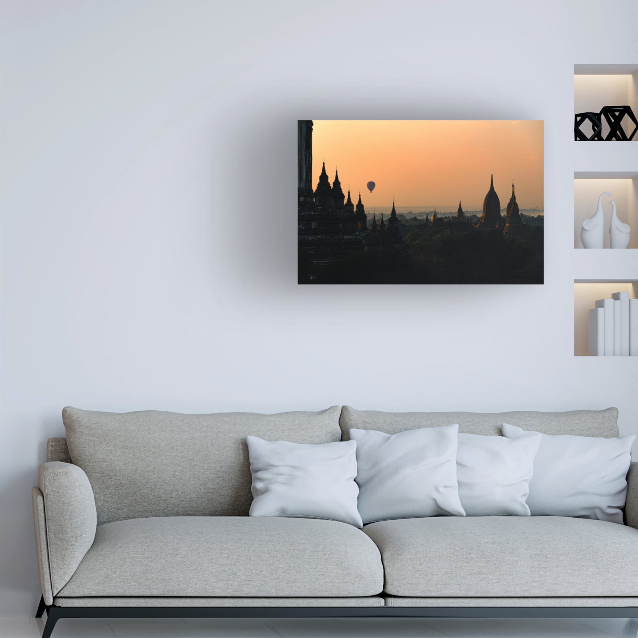 Trademark Fine Art Marco Tagliarino Sunrise in Bagan Canvas Wall Art