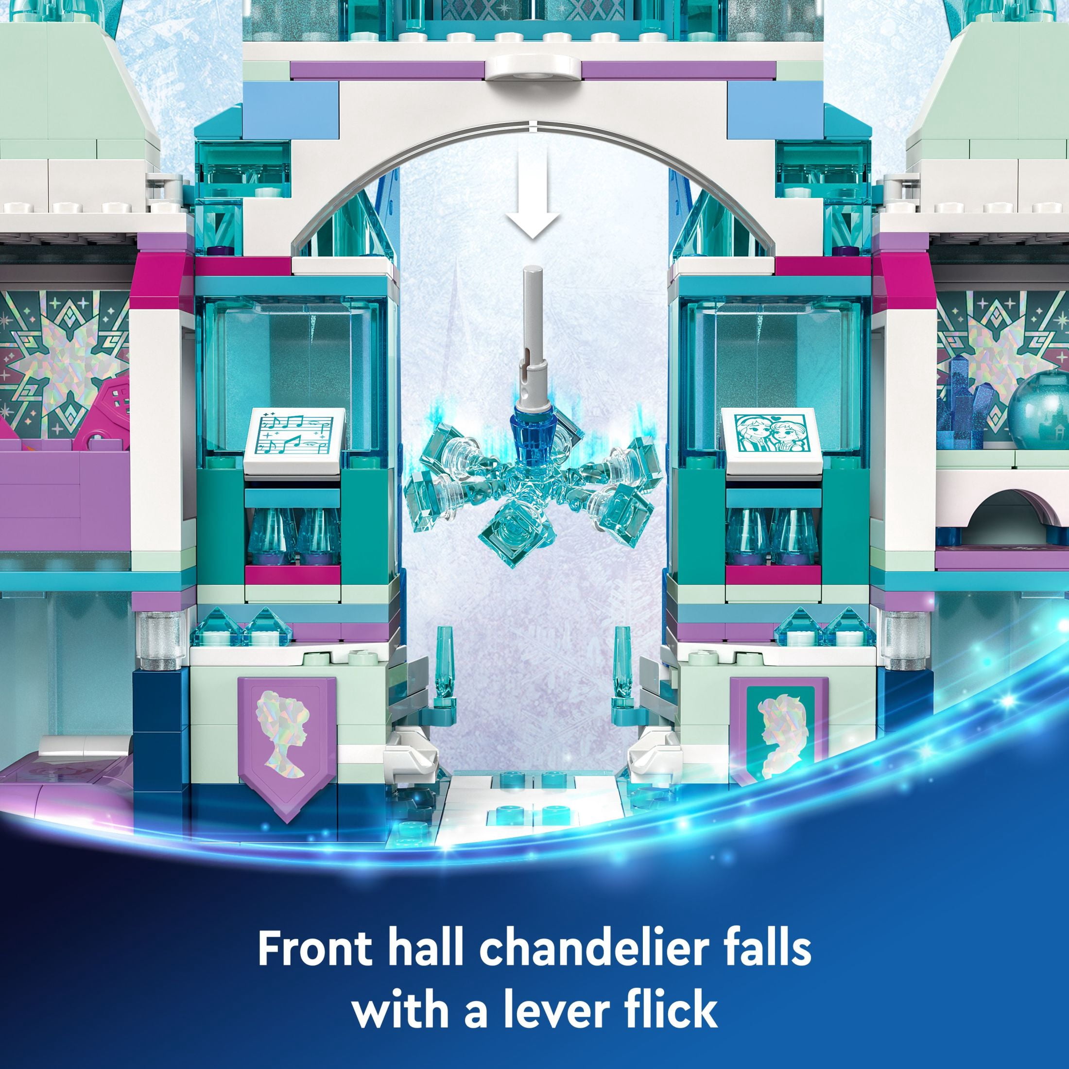LEGO Disney Frozen Elsa's Ice Palace Building Set - Pretend Play Toys for Kids, Girls & Boys, Ages 6+ Years - With Elsa & Anna Mini-Doll Figures - Gift Ideas for Fans - 43244