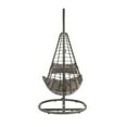 thumbnail image 3 of Patio Hanging Chair with Tear Drop Shape and Thick Cushions Gray, 3 of 5