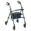 drive Rollator Adjustable Height / Folding Aluminum 300 lbs. 29.5 to 38 inch Handle Height RTL10261BL