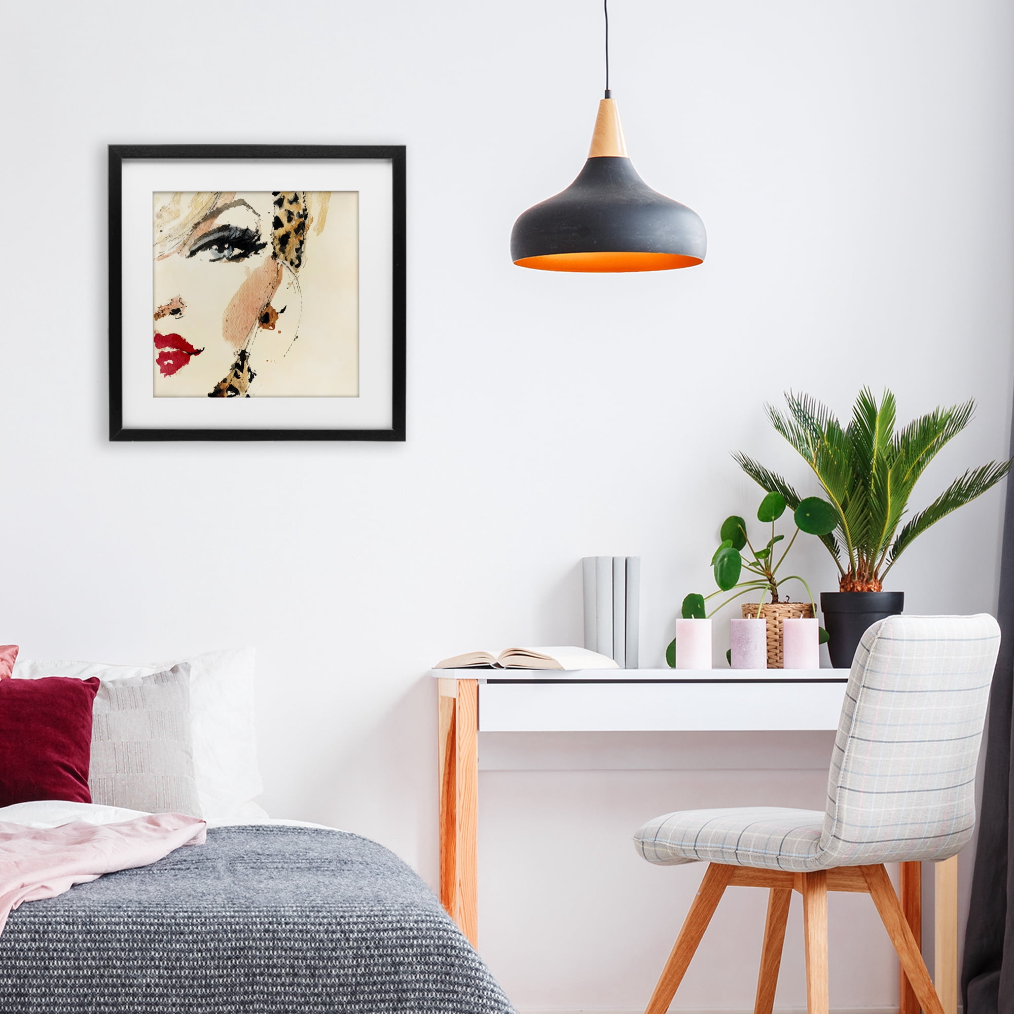Stupell Industries Crimson Enigma Lipstick Black Framed Print Under Glass, design by Svetlana Aleynikova