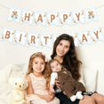 thumbnail image 3 of Bear Theme Birthday Decorations Banner, Cute Bear Happy Birthday Banner Photo Booth Props for Girls Boys Birthday Party Supplies Decorations, 3 of 7