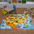 thumbnail image 3 of KC Cubs Playtime Collection USA United States Map Area Rug Educational Learning & Game Area Rug Carpet for Kids and Children Bedrooms and Playroom, 3 of 9
