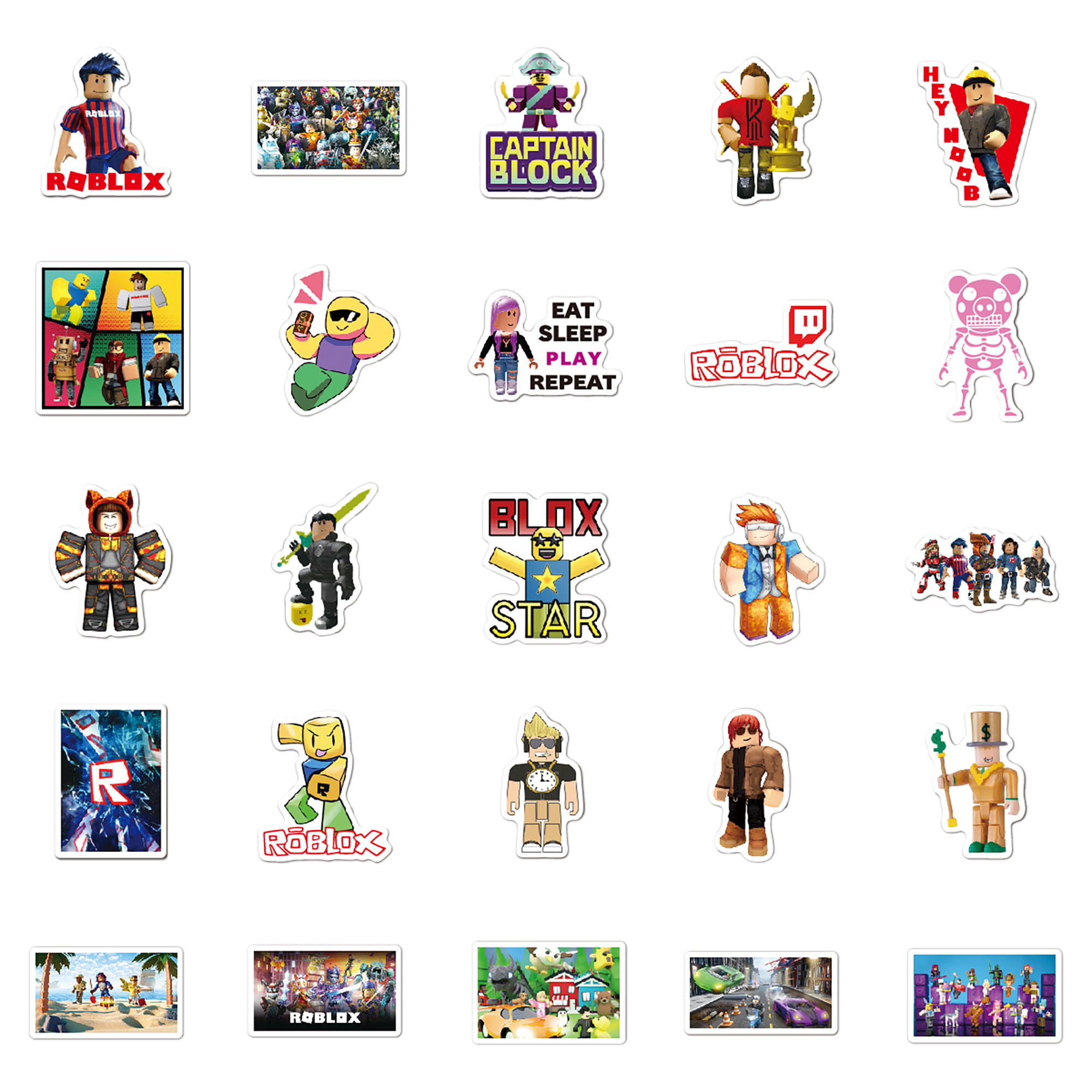 Roblox Sticker Pack 100pcs Sticker Decals Best Gift For Kids Children Teens Waterproof Online Gaming Stickers Pack For Home Decor Phone Hydro Flasks Water Bottle Bicycle Skateboard Laptop Pads Luggage Walmart Com Walmart Com - eat the water roblox