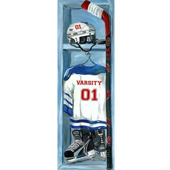 Oopsy Daisy's Birch Trees on Ice Blue Canvas Wall Art, 36x18