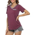 thumbnail image 3 of HTOOQ T-Shirts à Manches Courtes d'Été Décontractés pour Femmes T-Shirt avec Poche, 3 of 5