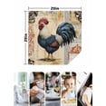 thumbnail image 5 of Hokiten Kitchen Dinner Napkins Set of 8 Navy Blue Vintage Rooster Cloth Napkins Reusable Washable Table Napkins for Weddings Cocktail Parties Holiday Table Decor 20x20 Inch, 5 of 8