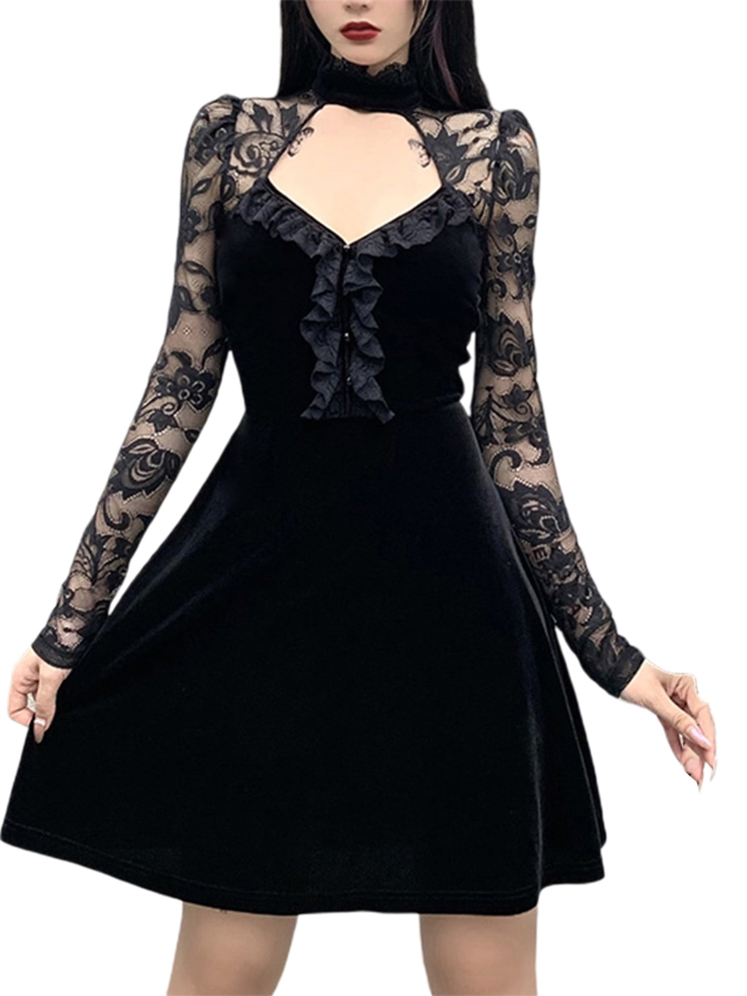 gothic floral dress