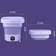 thumbnail image 6 of 1 Set 8L Washing Machine Blue Light Drain Basket Intelligent Imitation Hand Washing 3 Levels Timing Vibration Wave US Plug Folding Laundry Tub Home Supply, 6 of 8