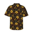 thumbnail image 3 of Daiia Fall Daisy Leaf Hawaiian Shirt for Men Gentle Cotton Regular Short Sleeve Casual-Small, 3 of 9