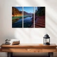 thumbnail image 2 of Elephant Stock Mountain Lake In Vivid Colors Wall Art - Horizontal Multi Panel Canvas - Living Room Wall Decor - Nature Multi Panel - Green And Teal Decor - 23" x 14", 2 of 4