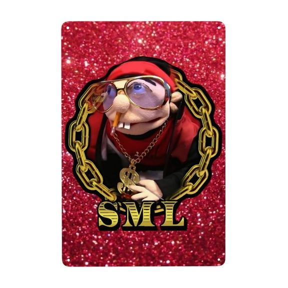 Retro Metal Tin Sign SML Jeffy Wall Decor Poster for Home Club Coffee 8"x12"