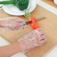 thumbnail image 4 of Disposable Gloves, 100 Pcs TPE Gloves For Food Handling, Disposable Plastic Glove for Cooking Safe, Disposable Kitchen Gloves for Food Prep, Clear, 4 of 8