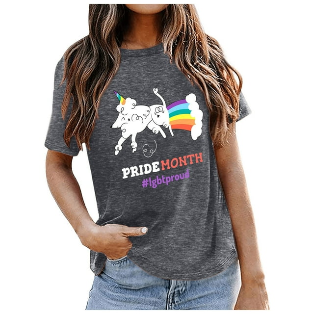YDLCAFD T-Shirts Fantaisie pour Femmes Humour Adulte Quotidien Printemps Imprimé Col Rond Débardeurs Manches Courtes T-Shirts d'Entraînement Décontractés Amples