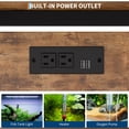 thumbnail image 2 of Heavy Duty Aquarium Stand 40-50 Gallon with Power Outlets, Metal & Wood Storage Shelves, for Fish Tank Reptile Terrarium, 2 of 7