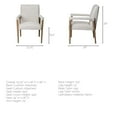 thumbnail image 7 of Mercana  Palisades Cream Fabric Wrap Brown Wood Frame Dining Chair, 7 of 7