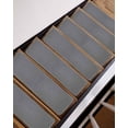 thumbnail image 3 of Vintage Dark Gray Stair Treads Non Slip Runners Rugs, 15 Pcs Carpet for Stairs with Adhesive, Farmhouse Retro Solid Color Linen Texture Stair Mats Pads Indoor Stair Treads for Wooden Steps 8"x30", 3 of 7