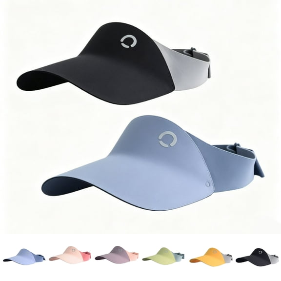 Ultrave 2PC Kids Girls Wide Brim Sun Visor Summer Sun Protection Hat Breathable UPF50 Beach Cap for 2-12Y