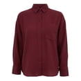 thumbnail image 1 of Blusa George para Dama, Manga Larga Vino Talla EG, 1 of 4