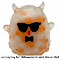 thumbnail image 2 of Halloween Ghost Squishy Toy with Bead Filled Slow Rising Design, Orange, for Kids and Adults Relaxation Toy, 2 of 3