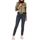 thumbnail image 2 of Chaqueta bomber para mujer Inspire Chic, corte slim, ligera, con cremallera, talla XL, verde claro, 2 of 8