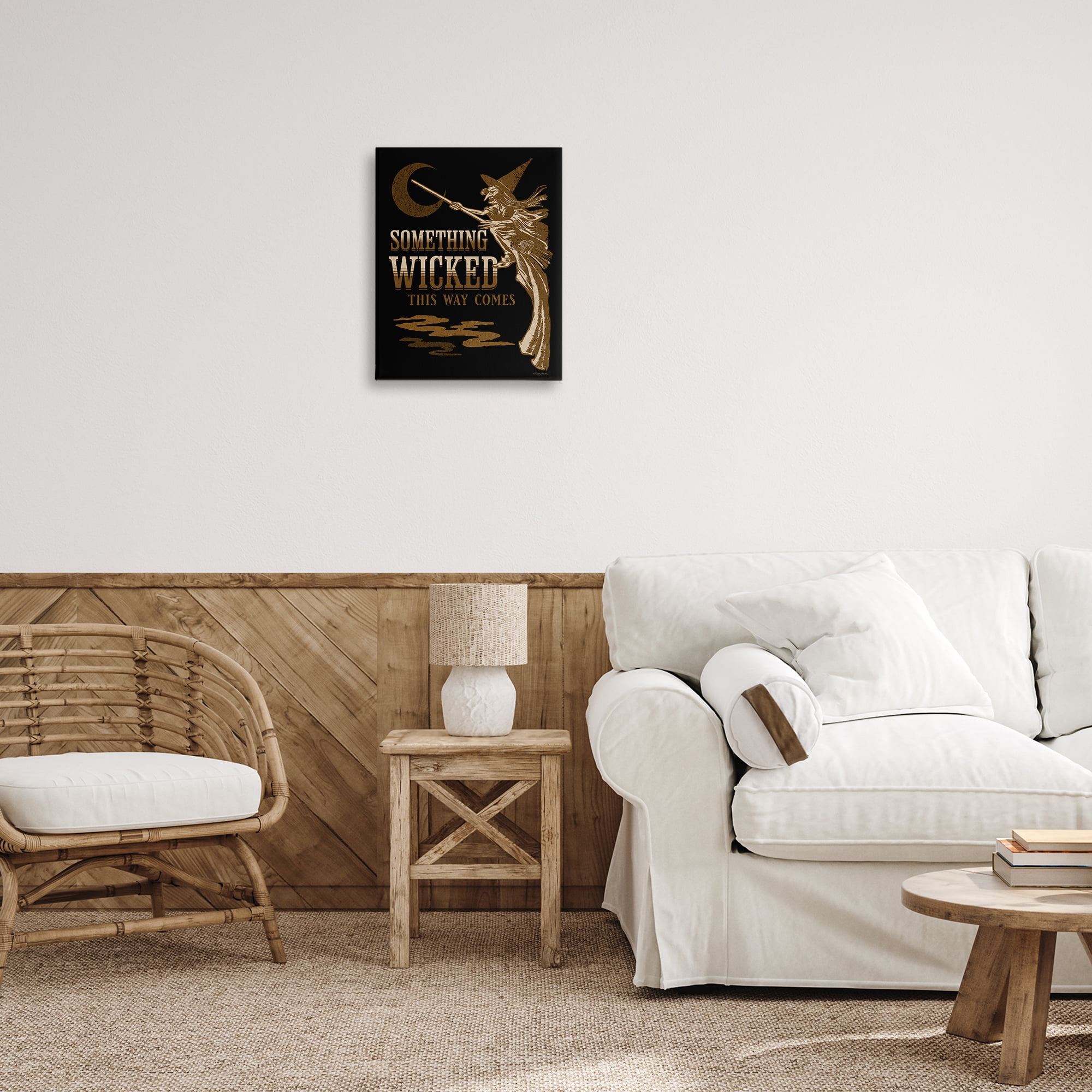 Stupell Industries Something Wicked Witch Holiday Painting Gallery Wrapped Canvas Art Print Wall Art, 16 x 20