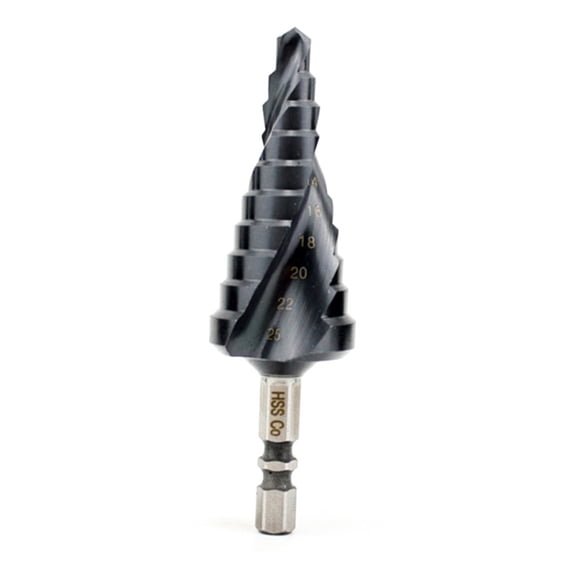 6-25mm HSS Nitrogen Coated M35 Cobalt Step Drill Bit High Speed Steel Cutter Tool