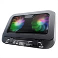 thumbnail image 1 of Enfriador para Portátil V21 de 14 cm con Dos Ventiladores, de 14 A 17,3 Pulgadas, con Iluminación Ajustable y Plegable, con Ventilador y Luz LED., 1 of 5