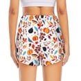 thumbnail image 3 of Picia Autumn Pumpkins Fall Leaves Pattern Women's 2 in 1 Athletic Running Shorts High Waisted Workout Casual Gym Sweat Shorts with Comfy Liner Zipper Pockets-Medium, 3 of 9