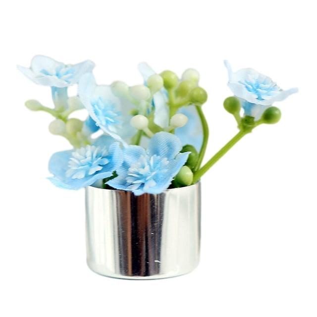 Planta de maceta en miniatura, modelo de maceta de casa de muñecas, juego de simulación, modelo en miniatura para decoración de casa de muñecas 1/12 claro