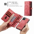 thumbnail image 5 of Dteck Detachable Slim Cover 2 in 1 Premium Leather Folio Magnetic Wallet Credit Card Slot Shock Protection Removable Carrying Cover, For iPhone 11 6.1", red, 5 of 10