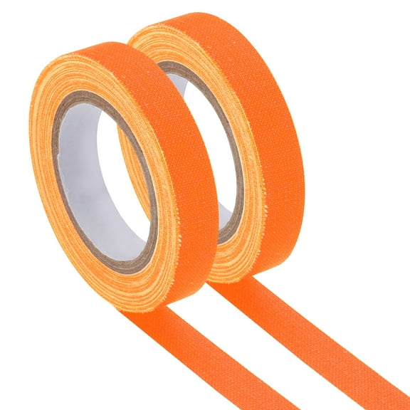 Uxcell Gaffers Tape, 0.4 Inch x 32.8 Feet Colored Cotton Glow Tape for Party Decorations, Orange