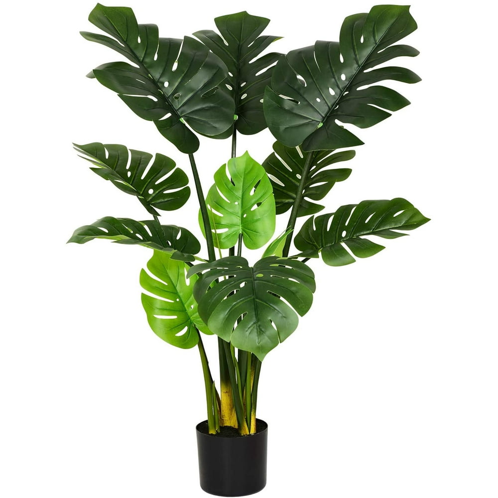 Woooow Artificial Monstera Deliciosa Plant 43" Fake Tropical Palm Tree