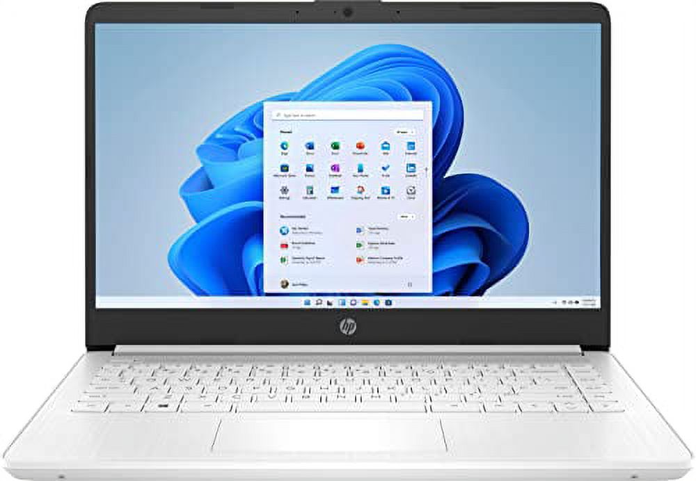 HP Laptop 14” HD LCD, Intel Celeron N4120, 64GB eMMC, 4GB RAM, Windows 11 Home (S mode), Snowflake White, 14-DQ0052DX