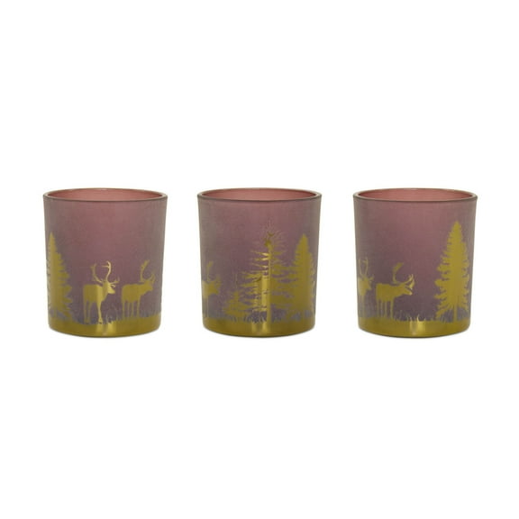 Votive Holder (Set of 3) PVC Box 3"H Glass