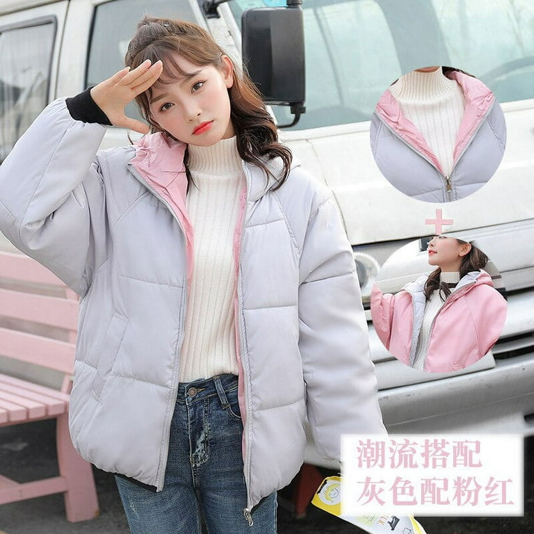 DanceeMangoo Loose Korean Coats and Jackets Winter Jacket Women