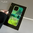 thumbnail image 4 of Cute Coconut Palm Laser Phone Case For apple iPhone 14 12 11 13 Pro Max Matte Silicone Protective Cases Dual Layer Printed Cover, 4 of 6