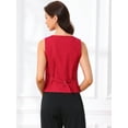 thumbnail image 3 of DARING DIVA Women's Waistcoat V Neck Crop Top Summer Vest L Deep Red, 3 of 6