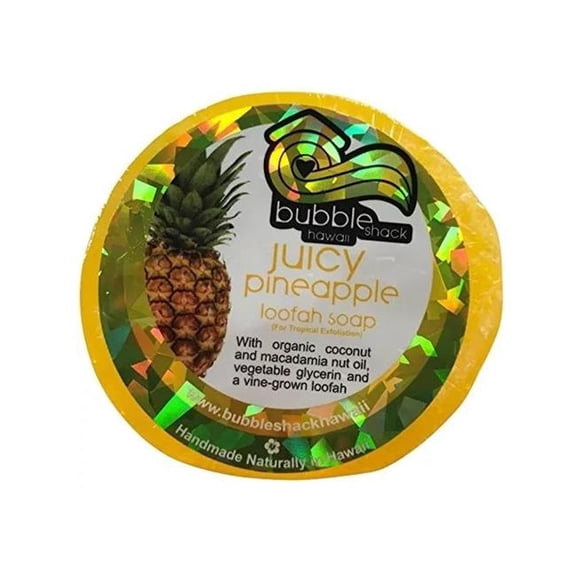 Bubble Shack Hawaii 853686006671 Juicy Pinepaple Loofah Soap
