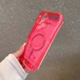 thumbnail image 6 of Designed for iPhone 16 Magnetic Clear Phone Case,Clear Crystal Glitter,Compatible with Mag-Safe,3-in-1 Heavy Duty Shockproof Sparkly Cute Women Girl Protective Phone Case,Clearpink, 6 of 9