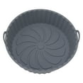 thumbnail image 1 of Panier de Friteuse en Silicone Rond Antiadhésif Réutilisable Doublure en Silicone avec Poignées pour la Maison, 1 of 7