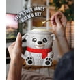 thumbnail image 2 of Fusion Layer 3D Polar Bear Ice Cream Pint Holder Mug Sleeve for Standard 16 oz Pints Reusable Freezer Friendly, 2 of 5