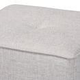thumbnail image 4 of Baxton Studio Corinne Modern and Contemporary Light Grey Fabric Upholstered Ottoman, 4 of 8