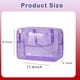 thumbnail image 2 of Bolsa de cosméticos RSRSLEII Grande impermeable de PVC transparente en forma de estrella morada, 2 of 6