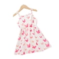 thumbnail image 3 of uukiA Child Girls 18-24Months And 2-6Years Strappy Sleeve Printed Slip A-Line Knee Length Dress, 3 of 5